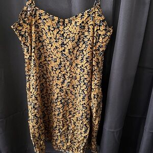 NWT super cute yellow and grey floral dress